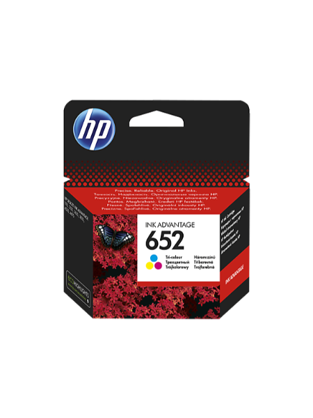 652-colo.png HP 652 TRI-COLOUR INK ADVANTAGE CARTRIDGE - Image 1