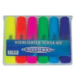 HIGHLIGHTERS ASSORTED COLOURS WALLET OF 6