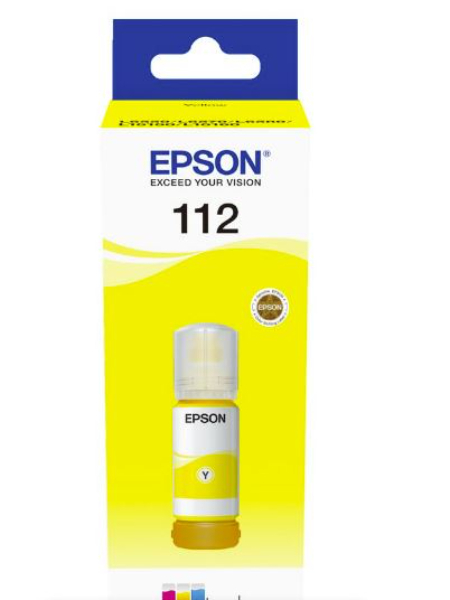 EPSON-112-YELLOW.jpg Epson 112 EcoTank Pigment Yellow Ink Bottle - Image 1