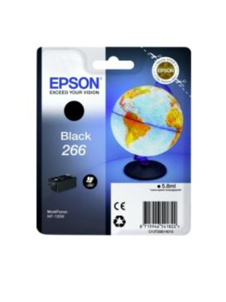 EPSON-266-BLK.jpg EPSON T266 BLACK INK CARTRIDGE - Image 1
