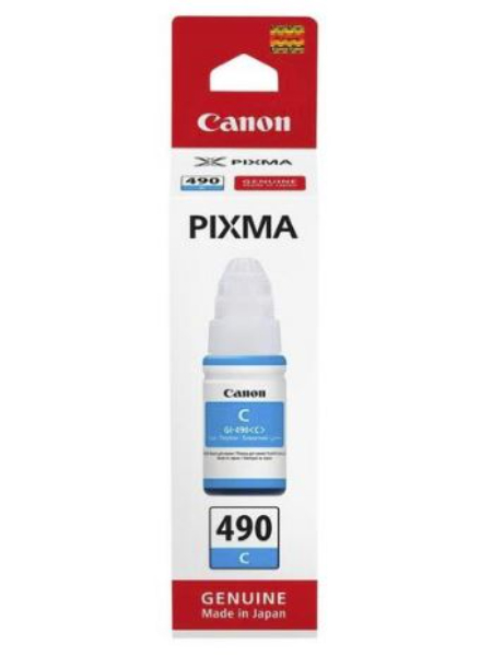 canon-490-cyan.jpg Genuine Canon GI-490 Cyan Ink Bottle - Image 1