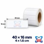 40 x 16mm Direct Thermal Labels — 1000 per roll