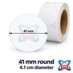41 x 41mm Direct Thermal Labels (Round) — 1000 per roll