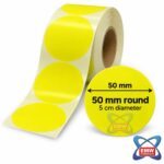 50 x 50mm Neon Labels (Round) — 1000 per roll - Image 3