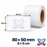 80 x 50mm Direct Thermal Labels — 1000 per roll