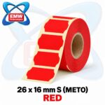 Price Marking Labels 26 x 16mm S Meto, White & Colours — for Judo 26 (Box of 36 Rolls)