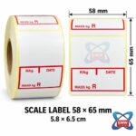 58 x 65mm Direct Thermal Labels (DFG) — 500 per roll