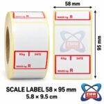 58 x 95mm Direct Thermal Labels — 450 per roll