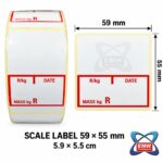 59 x 55mm Direct Thermal Labels — 800 per roll