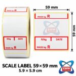 59 x 59mm Direct Thermal Labels — 1000 per roll