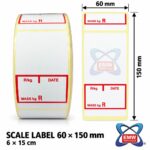 60 x 150mm Direct Thermal Labels — 1000 per roll