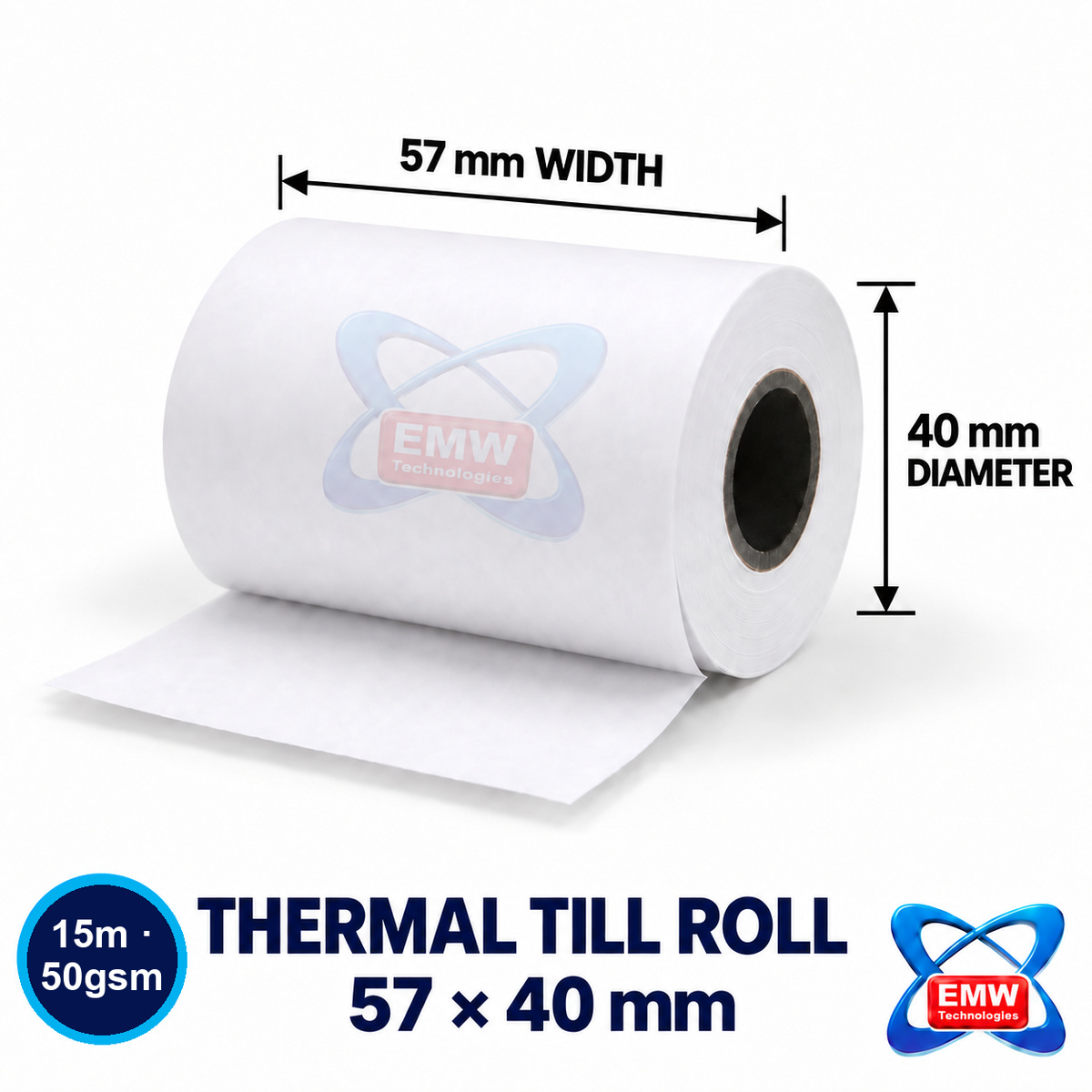 emw-thermal-till-roll-57x40mm-50gsm-15m-100 Thermal Till Rolls 57 x 40mm, Box of 100 (15m, 50gsm) - Image 1