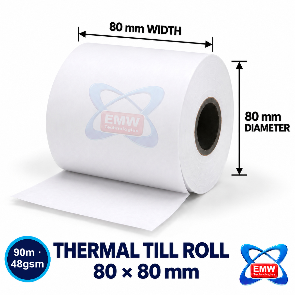 emw-thermal-till-roll-80mm-48gsm-90m-50 Thermal Till Rolls 80 x 80mm, Box of 50 (90m, 48gsm) - Image 1