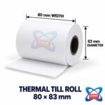 80 x 83mm Thermal Till Rolls 55gsm (Box of 25)