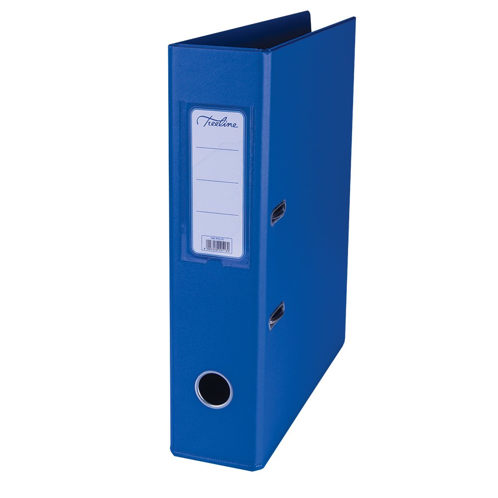 10-7070-02.jpg Treeline Lever Arch Files PVC Reinforced Base with Rado Mechanism Blue - Image 1