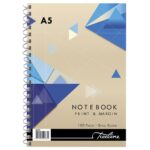 Spiral Note Books A5 Side Bound Wiro 100 pg White Bond