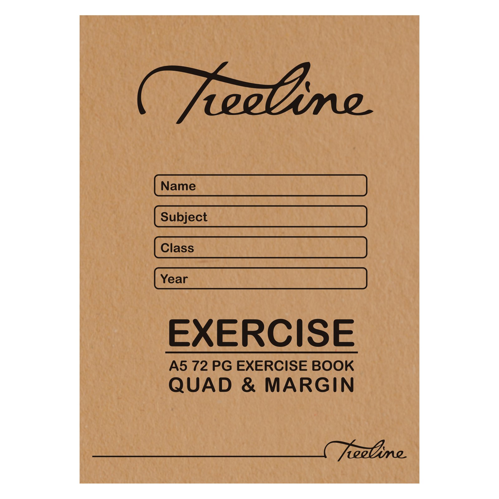 12-4551-00.jpg A5 Exercise Books A5 72 pg Quad & Margin White Bond (Pack of 20) - Image 1