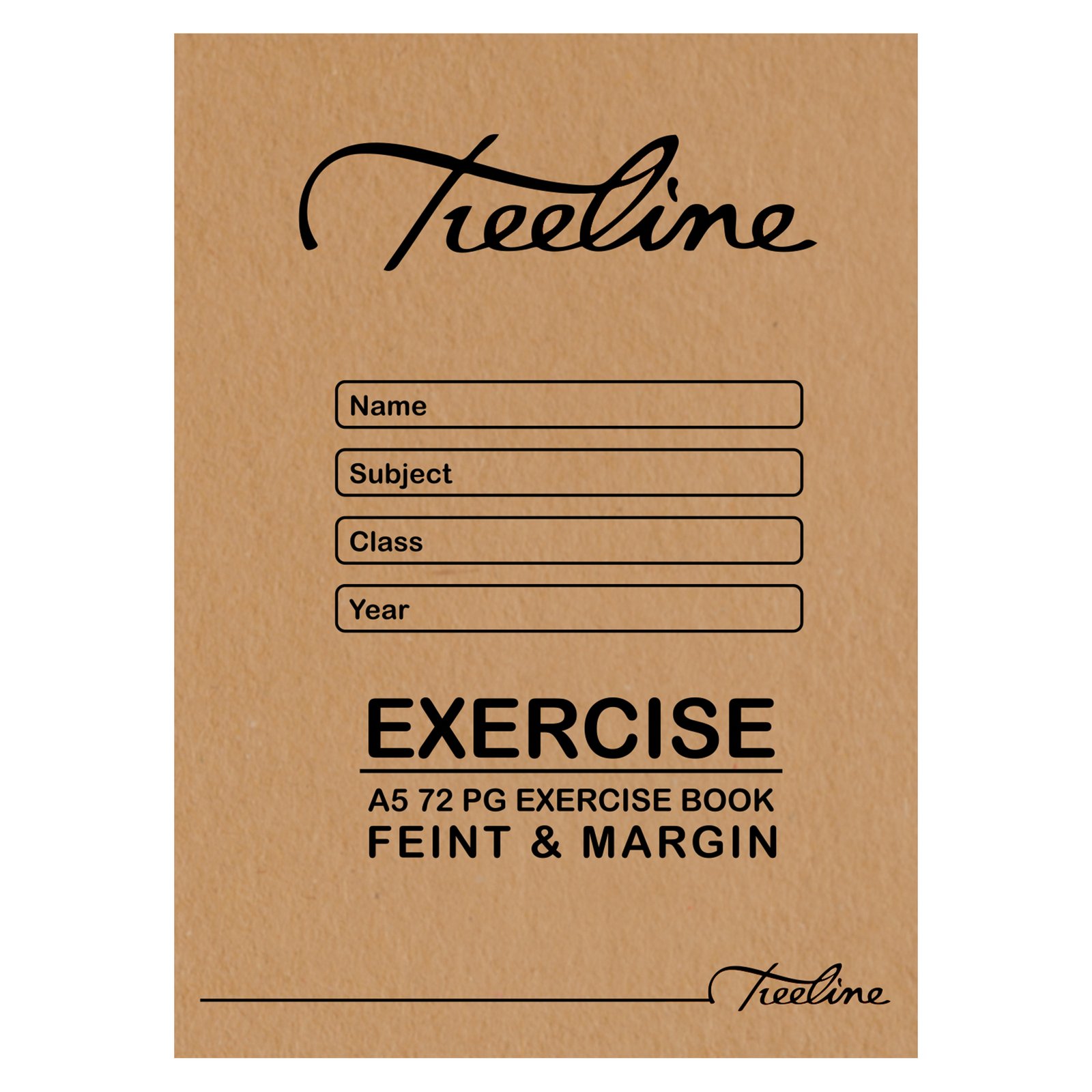 12-4610-00.jpg A5 Exercise Books A5 72 pg Feint & Margin White Bond (Pack of 20) - Image 1