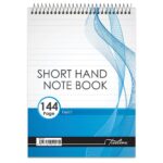 Short Hand Note Books A5 Top Bound 144 pg Feint White Bond
