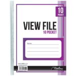 Treeline View File with Welded Spine - 40 Micron 10 Pocket Clear (Pack of 10)