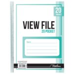 Treeline View File with Welded Spine - 40 Micron 20 Pocket Clear