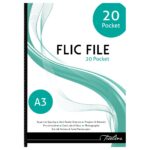 Treeline Flic File with Welded Spine - 50 Micron A3 20 Pocket Green