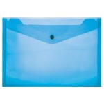 Treeline A3 PVC Carry Folder with Stud 200 Micron Blue