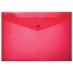 Treeline A3 PVC Carry Folder with Stud 200 Micron Red