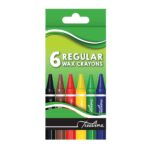 Treeline Regular Wax Crayons 6 Piece Assorted (Box of 10)