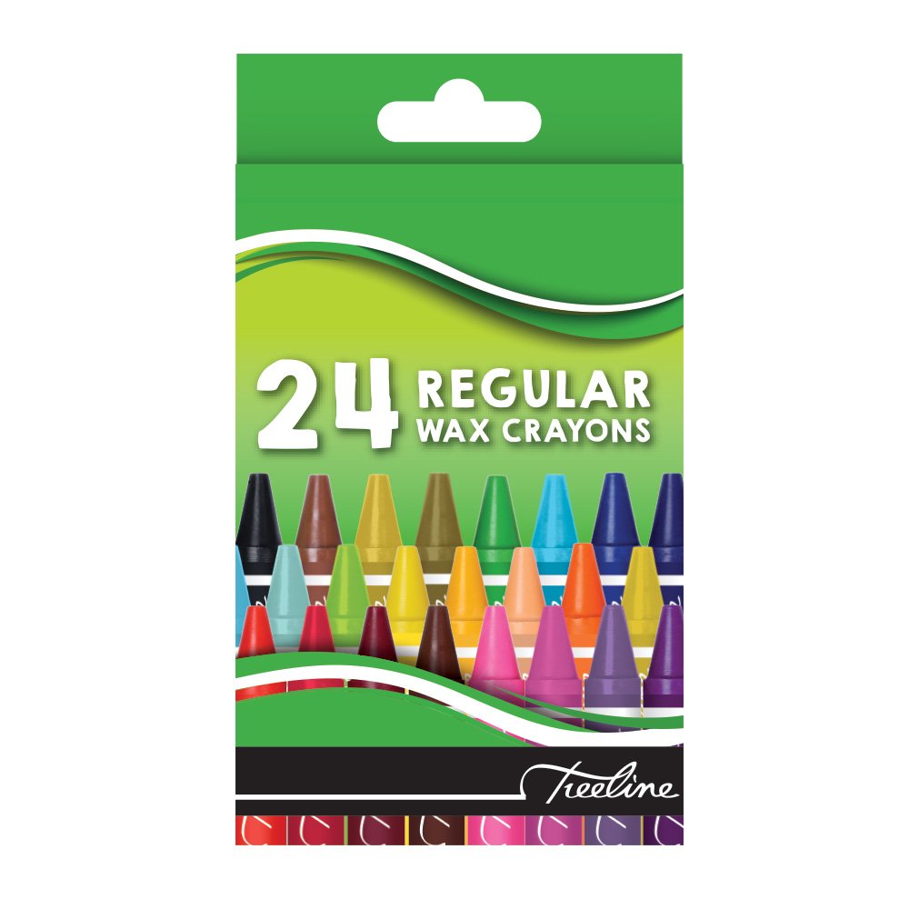 22-2665-30.jpg Treeline Regular Wax Crayons 24 Piece Assorted - Image 1