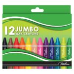 Treeline Jumbo Wax Crayons 12 Piece Assorted