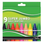 Treeline Super Jumbo Wax Crayons 9 Piece Assorted