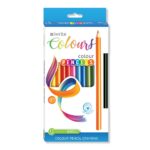 iWrite Colouring Pencils 12 + 1 HB Graphite Pencil Free Assorted