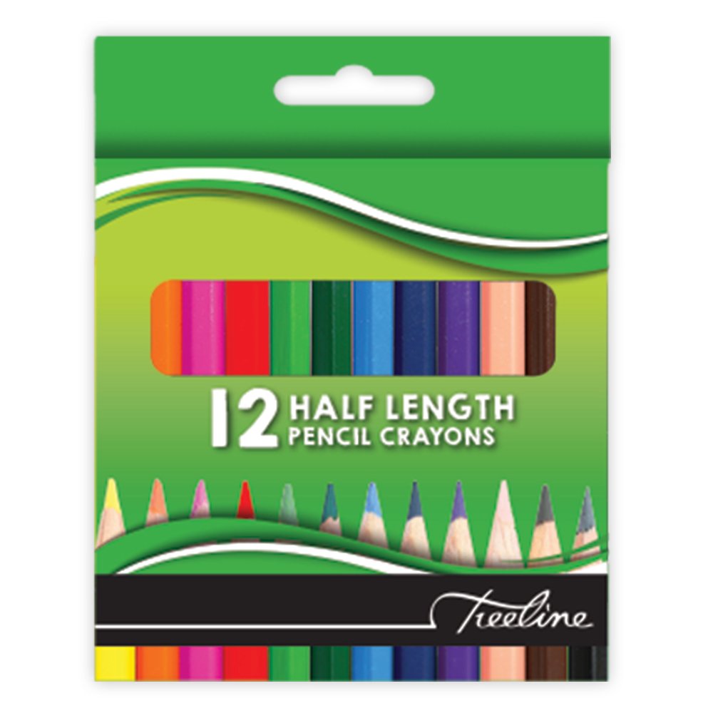 22-5010-30.jpg Treeline Pencil Crayons 12's Assorted (Pack of 12) - Image 1