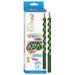 iWrite Groovee Grip Pencils - Jumbo Black/Green