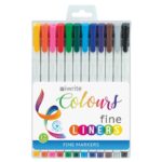 iWrite Fineliners - 12's White Barrel Assorted