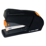 STD 25 Sheet, uses 24/6 and 26/6 Staples Plastic Power Saving Half Strip Stapler Black