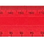 Treeline Rulers Plastic Treeline 30cm Shatter Resistant Rulers Red (Pack of 10)