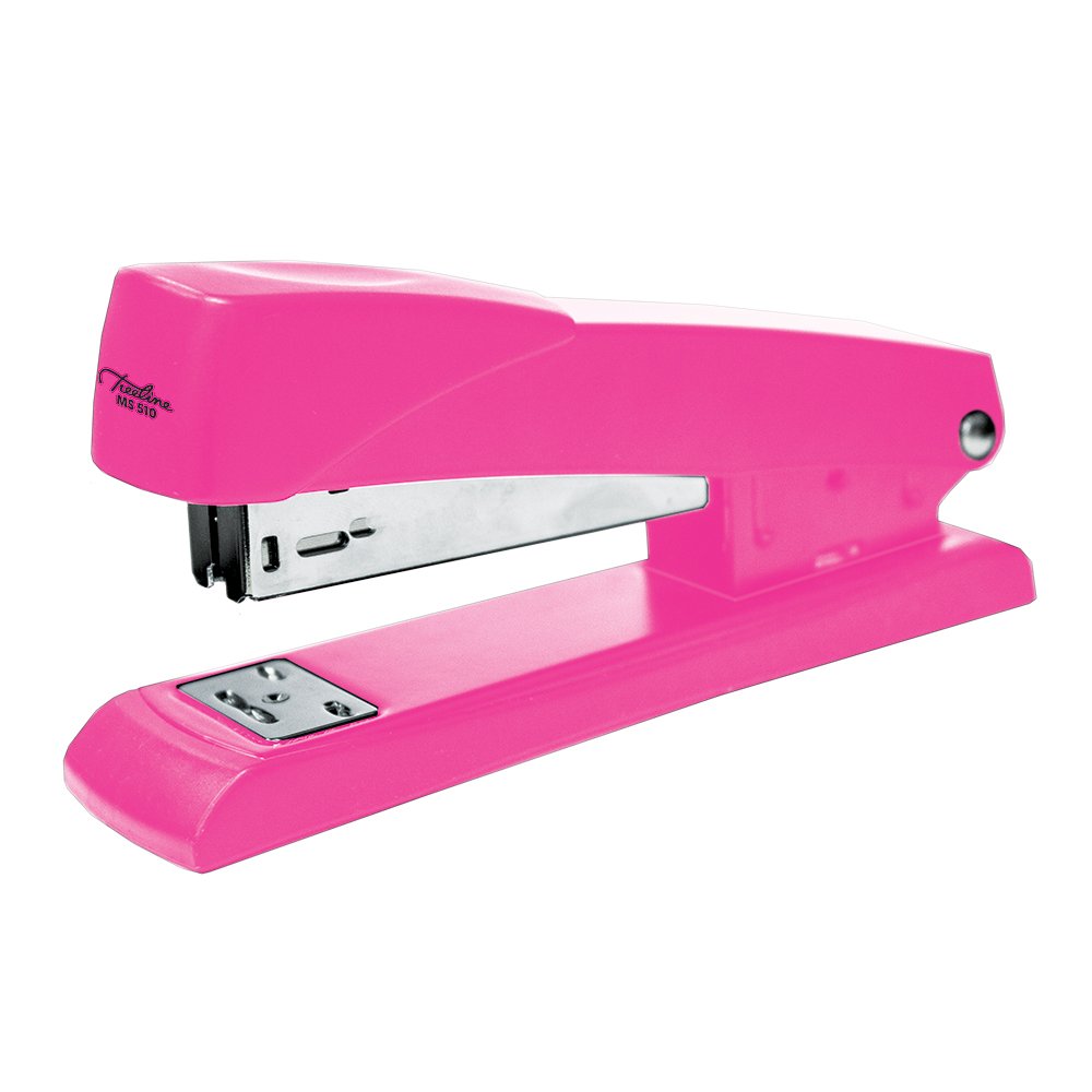 26-0510-08.jpg Treeline Metal Full Strip Metal Stapler - 20 Sheets Pink - Image 1
