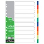 Treeline 160 Micron A4 Index 10 Tab Rainbow Assorted