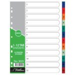 Treeline 160 Micron A4 Index 1 to 12 Rainbow Assorted