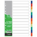 Treeline 160 Micron A4 Index 12 Tab Rainbow Assorted