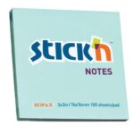 Stick 'n Notes 76x76 Pastel Notes (654) 3"x3" - 100 Sheets Per Pad Blue (Pack of 12)