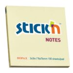 Stick 'n Notes 76x76 Pastel Notes (654) 3"x3" - 100 Sheets Per Pad Yellow (Pack of 12)