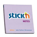 Stick 'n Notes 76x76 Pastel Notes (654) 3"x3" - 100 Sheets Per Pad Purple (Pack of 12)