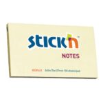 Stick 'n Notes 76x127 Pastel Notes (655) 3"x5" - 100 Sheets Per Pad Yellow