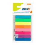 Stick 'n Notes Film Index Tabs 45mm x 8mm - 160 sheets Per Pad, 8 Pads Assorted