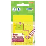 Stick 'n Notes Stick'n Clear Notes - 76mm x 51mm Lemon Notes - 76mm x 51mm