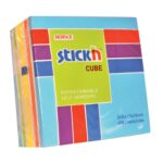 Stick 'n Notes 76x76 Cubes - 400 Sheets per Pad Neon Mixed Cubes - Blue 76mm x 76mm