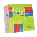 Stick 'n Notes 76x76 Cubes - 400 Sheets per Pad Neon Mixed Cubes - Green 76mm x 76mm